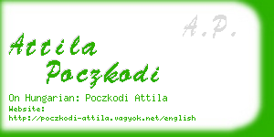 attila poczkodi business card